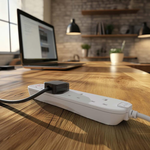 Masterplug 4 Way Surge Protected Extension Lead, 2m White – Keep Your Essential Tech Connected with Added Peace of Mind