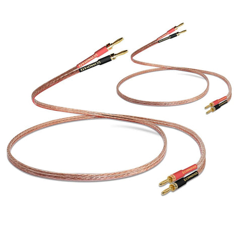 WOWLED 13AWG HiFi Speaker Cable with Gold-Plated Banana Plugs 1.5m