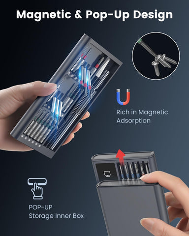 39-in-1 Precision Screwdriver Set with S2 Steel Bits & Magnetic Case – Mini Repair Tool Kit for Laptop, Phone, MacBook, PS5, Xbox, Watches & Electronics UK