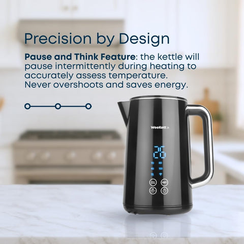 Smart Alexa Kettle 1.7L – Voice & App Control – Temperature Control, LED Display, Cool Touch, Keep Warm, 3000W – Black