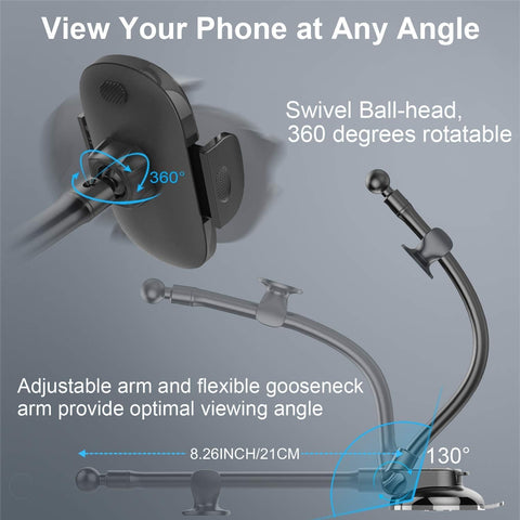 APPS2Car Car Phone Holder Windshield Mount for 4.7-6.8" Phones