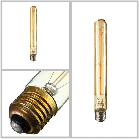 Edison Vintage Tube Lamp E27 4 W T30-225 Test Tube Flute Light Bulb, 400 lm, AC 220-240 V, E27 T30 LED Filament Light Bulb, Warm White (2700 K), Not Dimmable [Energy Class B]