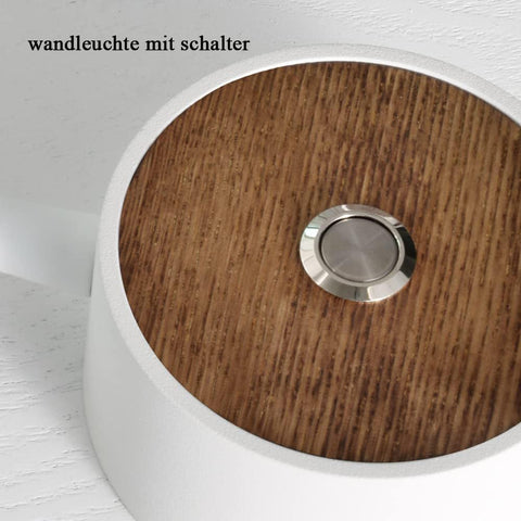 LED Wall Reading Lamp with Switch, Industrial White Wood Lamp, 360 Rotating Gooseneck Lamp, Wall Light for Bedroom, Hallway, Hotel, 3000K