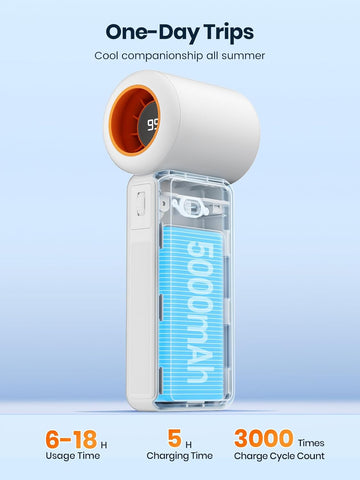 Portable Handheld Turbo Fan 5000mAh Adjustable Speed