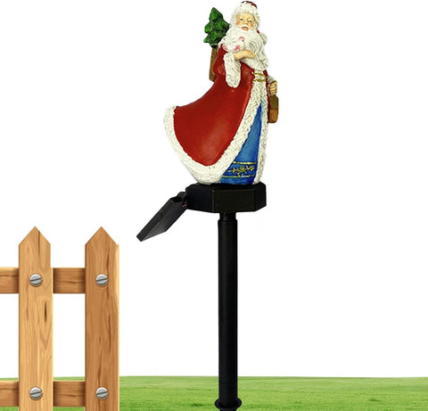 Santa Solar Lights Christmas Lawn Patio Lighting Decor