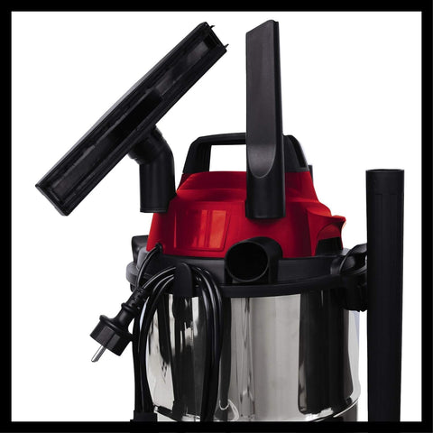 Einhell TC-VC 1815 S 1250W Wet & Dry Vacuum Cleaner – 15L Stainless Steel Tank, Blow Function, Car, Home & Workshop Use
