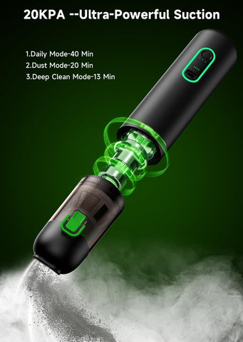 RapAir Handheld Vacuum Cleaner Black, 4-in-1 Cordless Mini Car Hoover