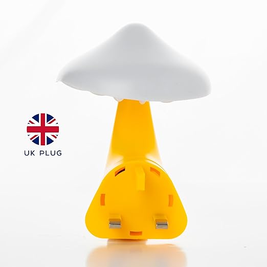 Colour-Changing Mushroom Night Light with UK Plug