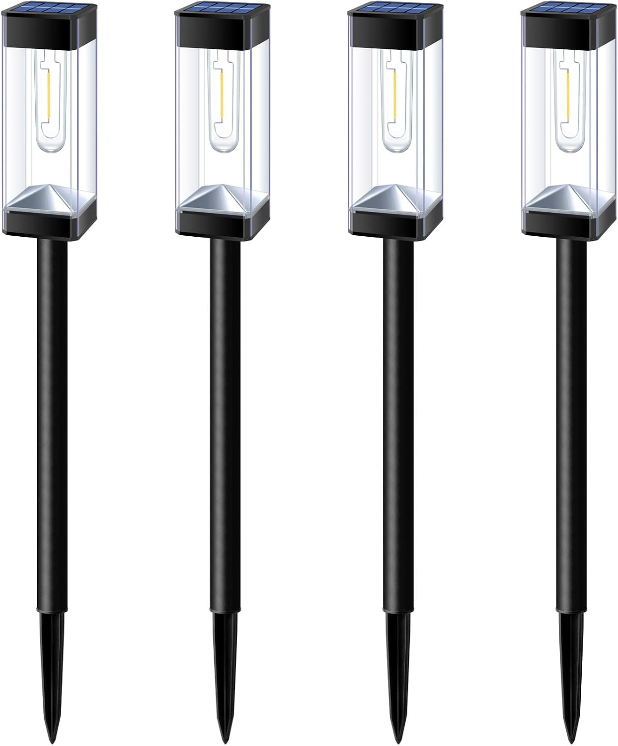 Solar Pathway Lights Outdoor Waterproof Landscape Lighting 4 Pack
