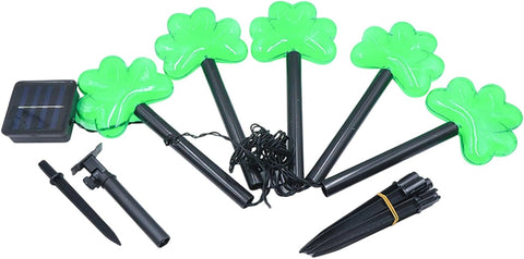 St Day Outdoor Lights Shamrock Stake Lights LED Garden Decor