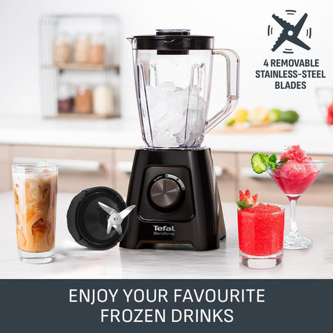 Blendforce II Blender 600W – 2L Jug (1.25L Capacity), 4 Stainless Steel Blades, 2 Speeds + Pulse, Ice Crush & Smoothie Maker – Black
