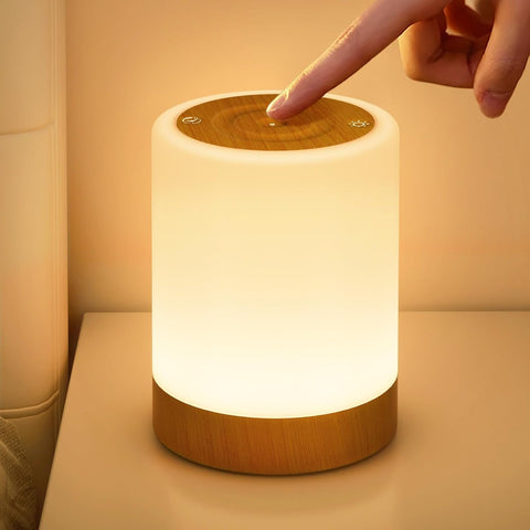ONEWAY Night Light LED Touch Bedside Lamp – 256-Colour RGB Rechargeable Night Light with Timer, Memory, Dimmable Brightness & Portable Hook for Bedrooms, Kids & Travel