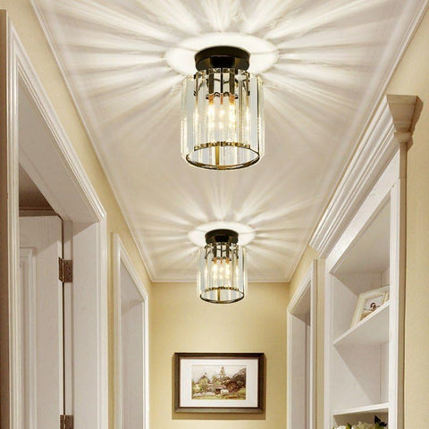 Modern Crystal Chandelier Flush Mount Ceiling Light for Home Décor