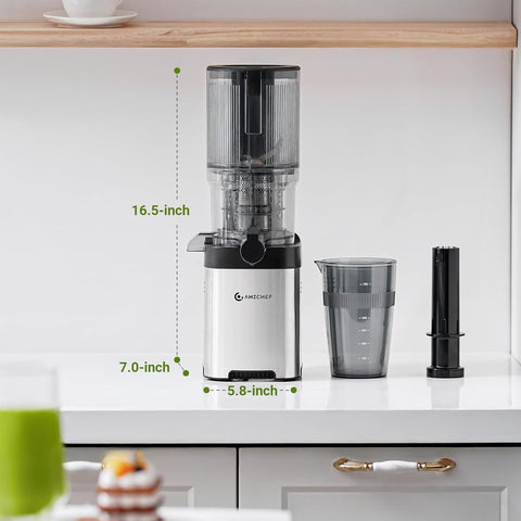 Cold Press Juicer 1.8L 142mm Chute Slow Masticating Machine