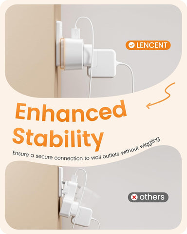 LENCENT Double Plug Adapter with 3 USB Ports – UK 2-Way Socket Extender with USB-C, 13A 3250W – Make One Wall Socket Work Harder for Your Everyday Life