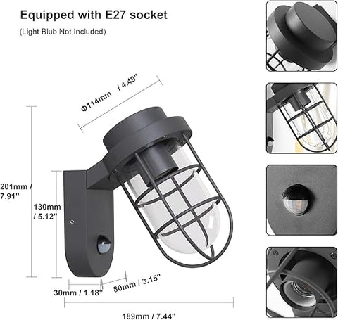 E27 bulb compatible lantern fixture


