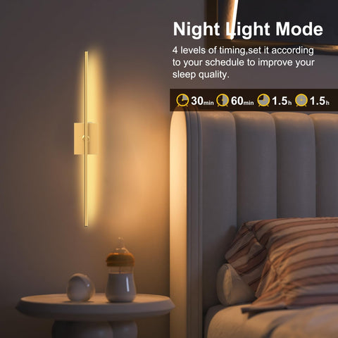 Wireless Battery Operated Wall Sconce with Remote Gold