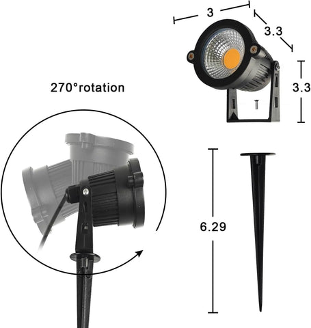 12V Garden Lights 10W Low Voltage Landscape Lights for Trees Pathway Yard
