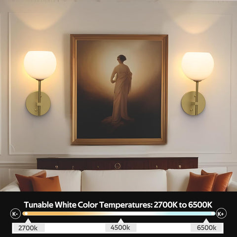 LABOREDUCER Rechargeable Wall Light 2-Pack Gold