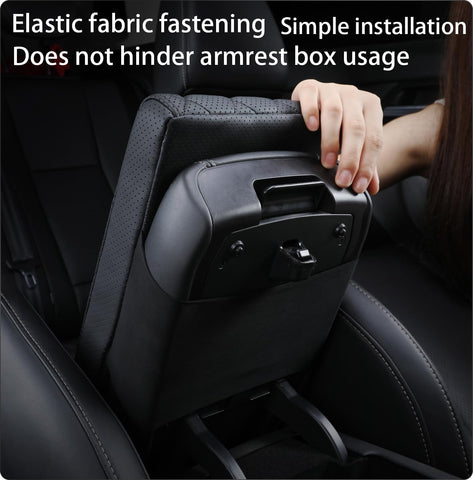 Genuine Cowhide Leather Car Center Console Cover Pad