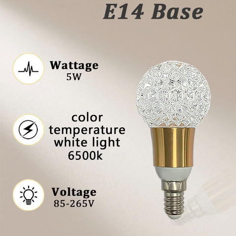 Acrylic Crystal LED Bulb 5W E14 6500K White