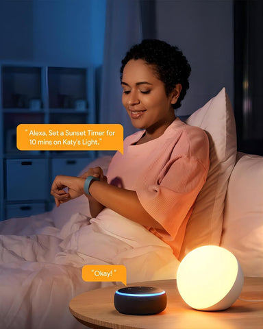 Hifree Smart Table Lamp – Dimmable RGB LED Bedside & Desk Lamp with Touch, Wi-Fi, Bluetooth, Alexa & Google Assistant Control