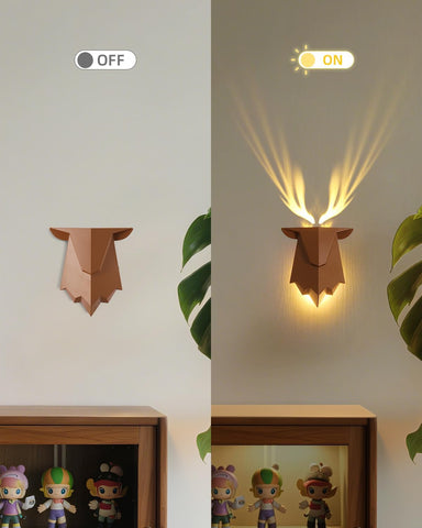 Fuloon Deer Shadow Battery Wall Lamp with Remote