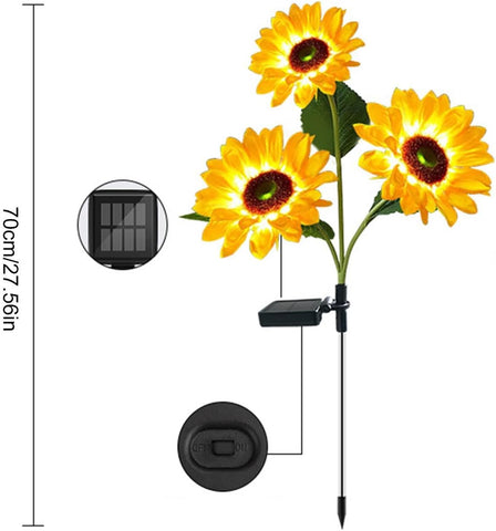Solar Sunflowers Waterproof Pathway Lighting