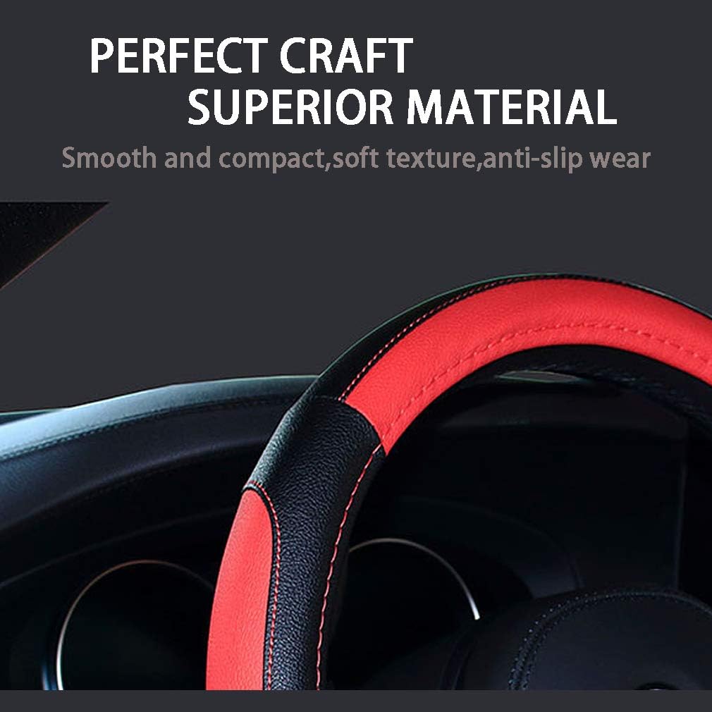 Car Steering Wheel Cover Soft Microfiber Anti-Slip Wrap