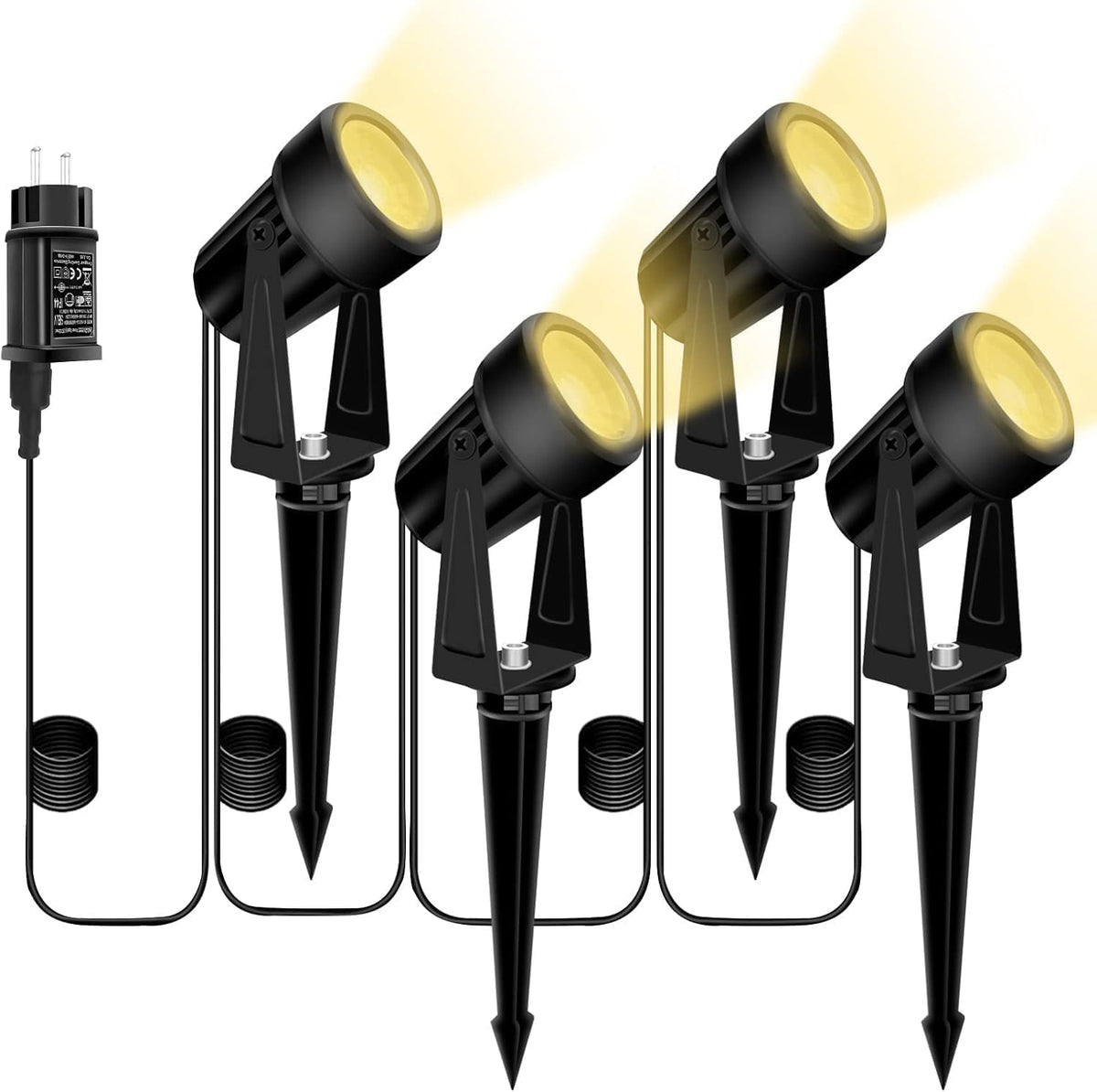 Bomcosy 14M Garden Spike Lights Mains,3000K,IP65,for Pathway