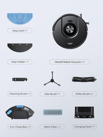 Laresar Robot Vacuum Cleaner with Mop 5000Pa