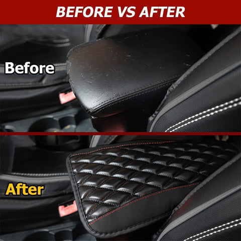 Car Center Console Cushion Pad – PU Leather Armrest Cover