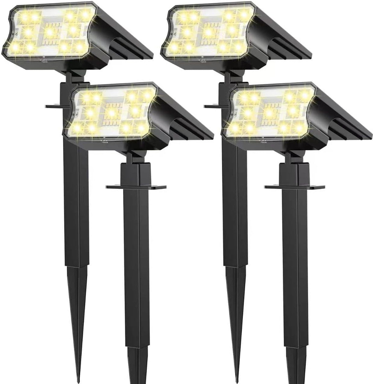 HGGH - Solar Lights Outdoor Waterproof IP67 60 LED 3 Lighting Modes Solar Lights Outdoor for Patio Garden Pathway Landscape Auto On/Off, Function 2