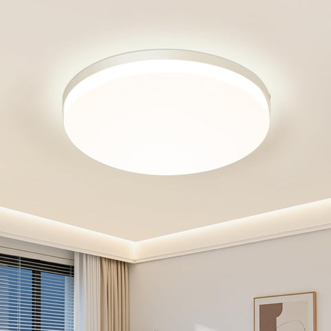 48W Round LED Ceiling Light – Flush Mount Modern Ceiling Lamp for Bedrooms, Living Rooms, Kitchens & Hallways - A warmer way to light the rooms you actually relax in