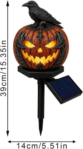 Solar Light Halloween Pumpkin Design Waterproof Yard Decoration