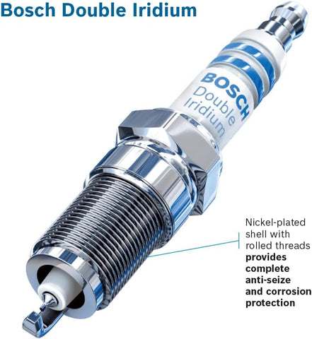 BOSCH 9613 Double Iridium Fine Wire Spark Plug – Pack of 4