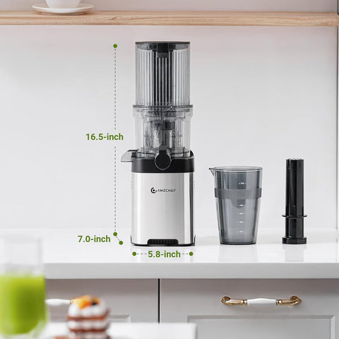 Cold Press Juicer Machine 118mm Chute Stainless Steel Slow Juicer