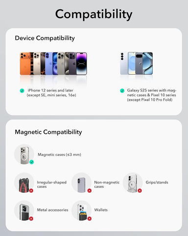 ESR Qi2 15W MagSafe Car Mount Charger with CryoBoost