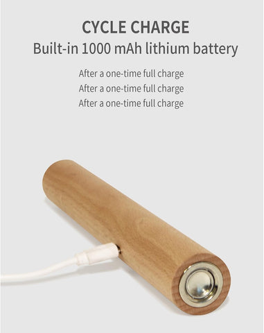 360° Rotatable Wooden Led Wall Lamp Magnetic USB Rechargeable Wall Sconces Battery Operated Led Night Light for Household