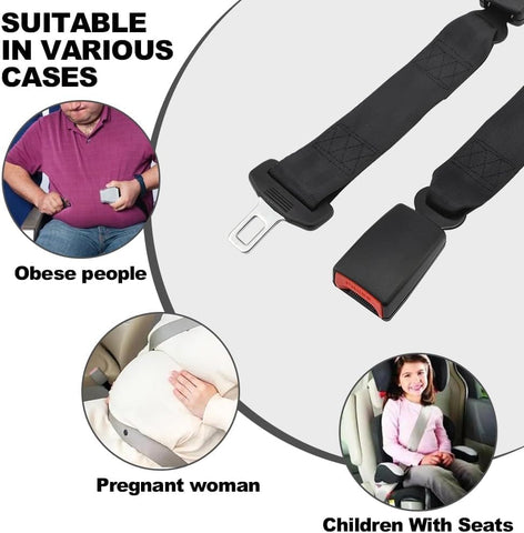 Adjustable Car Parts Set 2 Pcs – 37cm Universal Fit – Black