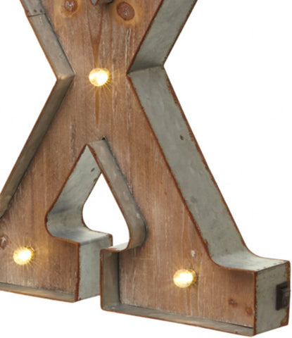 Vintage Illuminated Carnival Lights - A-Z - Choice of Alphabet Letters (Letter X)