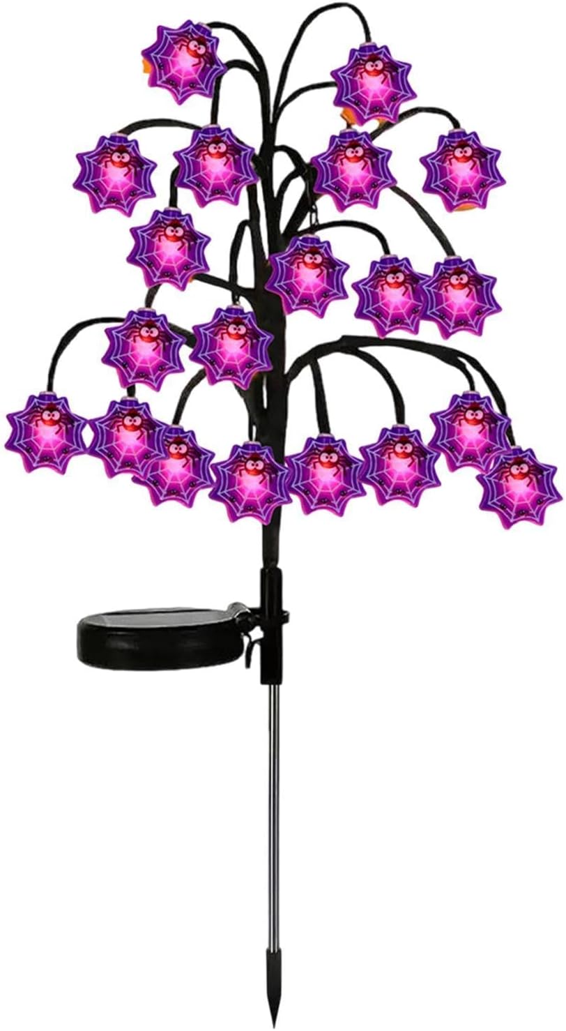 Halloween Solar Lights Stake, LED Tree Stump Garden, Outdoor Pathway Decor
