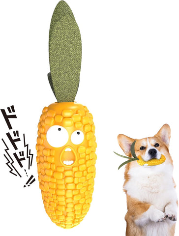 Dog Corn Chew Toy with Built-In Squeaker