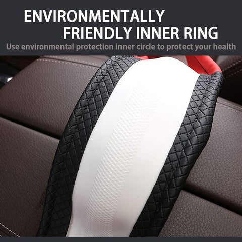 Car Steering Wheel Cover Soft Microfiber Anti-Slip Universal (Black Blue)