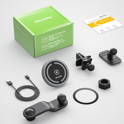 iPhone 16 MagSafe Car Mount Charger with Extended Arm – Grey