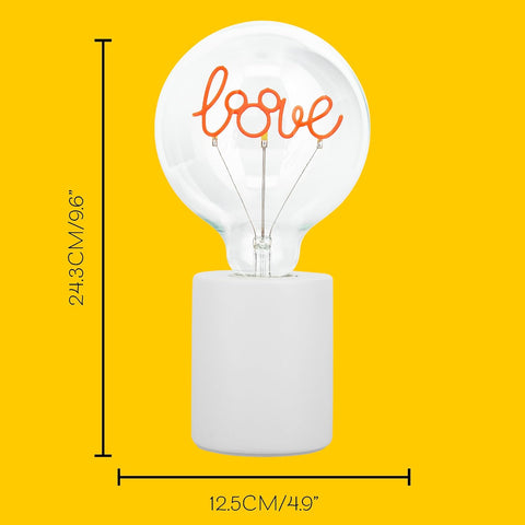 Paladone Disney Mickey Mouse Decorative LED Neon Bulb Lamp - E27 Glass Lightbulb, Officially Licensed Collectible Gift, Fun Light for Bedrooms & Homes, Red