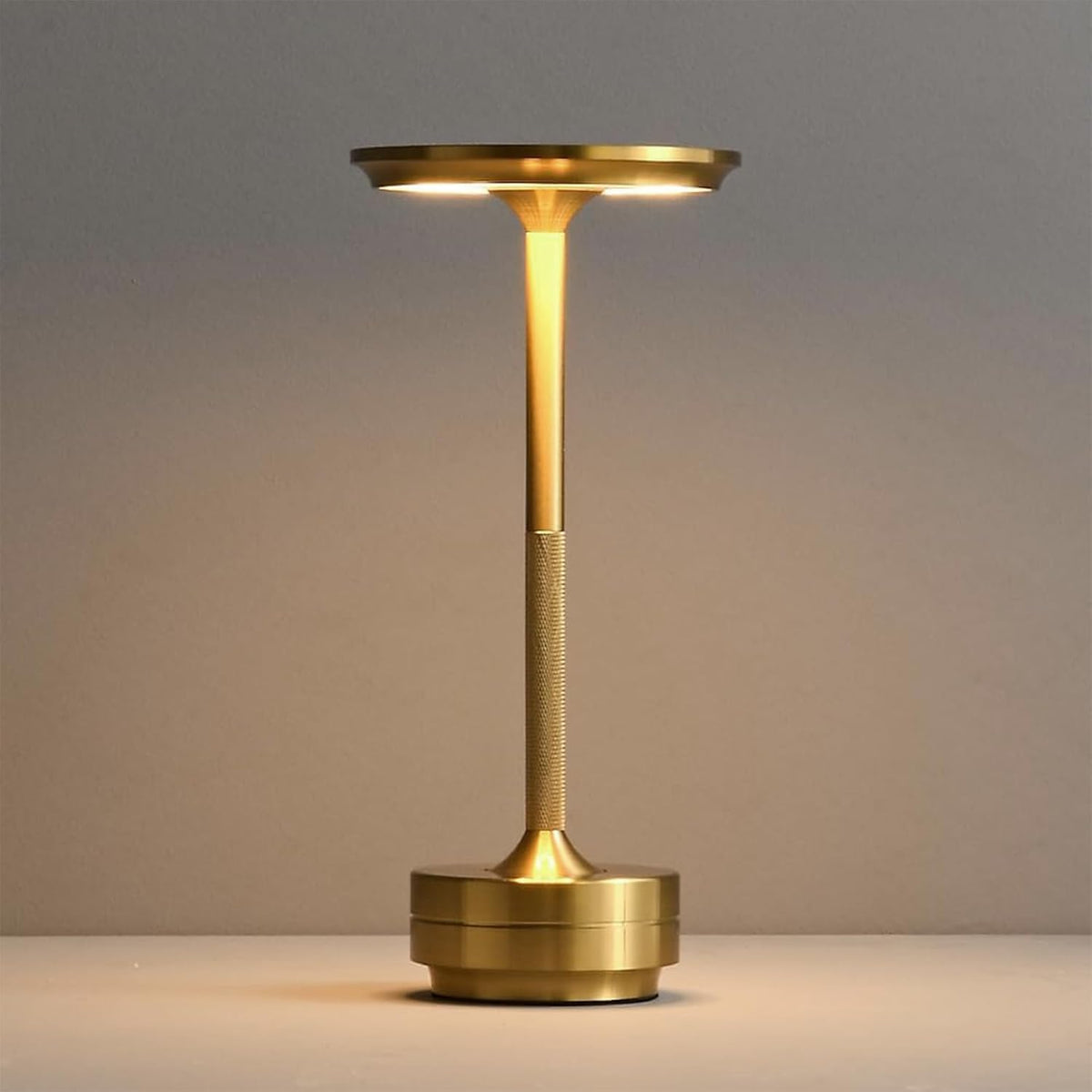 Rechargeable Gold Table Lamp, 5200mAh Cordless Touch Dimmable LED Lamp with 3 Colour Temperatures, USB-C Rechargeable, IPX4 Splash-Resistant for Bedroom, Dining Table & Covered Patio