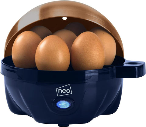 3-in-1 Electric Egg Cooker Boiler Poacher & Omelette Maker with Timer Blue