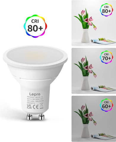 GU10 LED Bulbs Cool White 6500K 4.5W 50W Equivalent