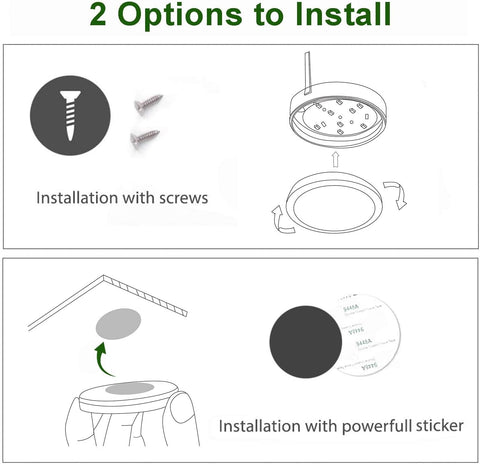 Under Cabinet LED Puck Lights Kit 6-Pack Touch Dimmer Warm White